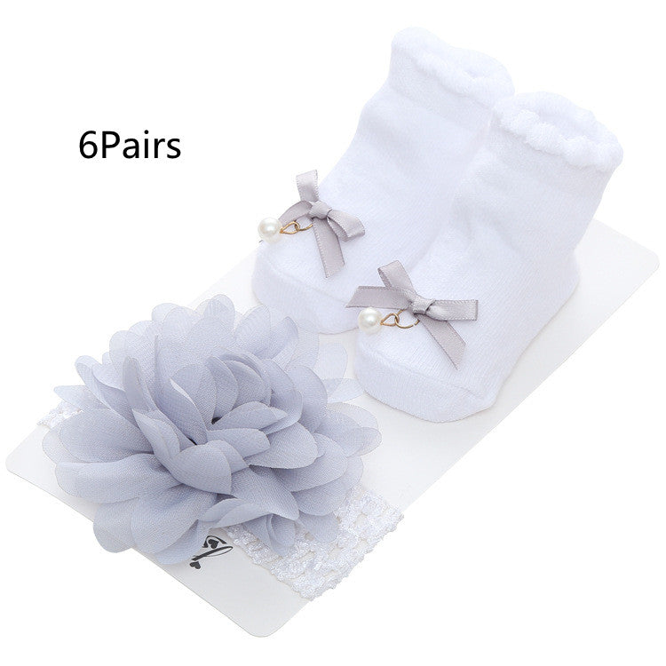 New Striped Solid Color Lace European And American Baby Socks