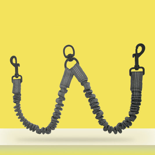 Pet Supplies Reflective Double Head Strap Dog One Drag Two
