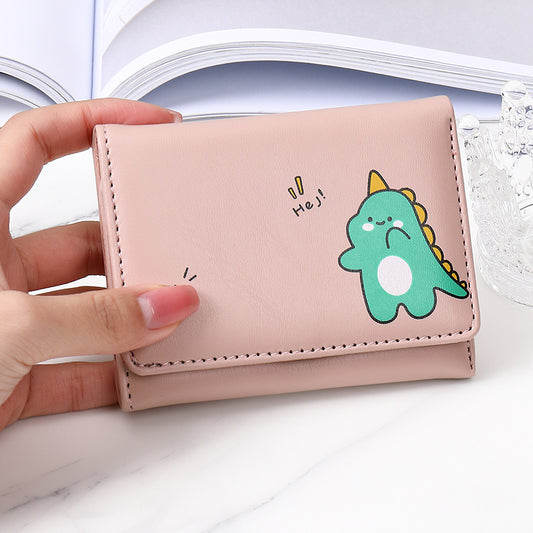 Cute And Simple Printed Student Multi-card Coin Purse