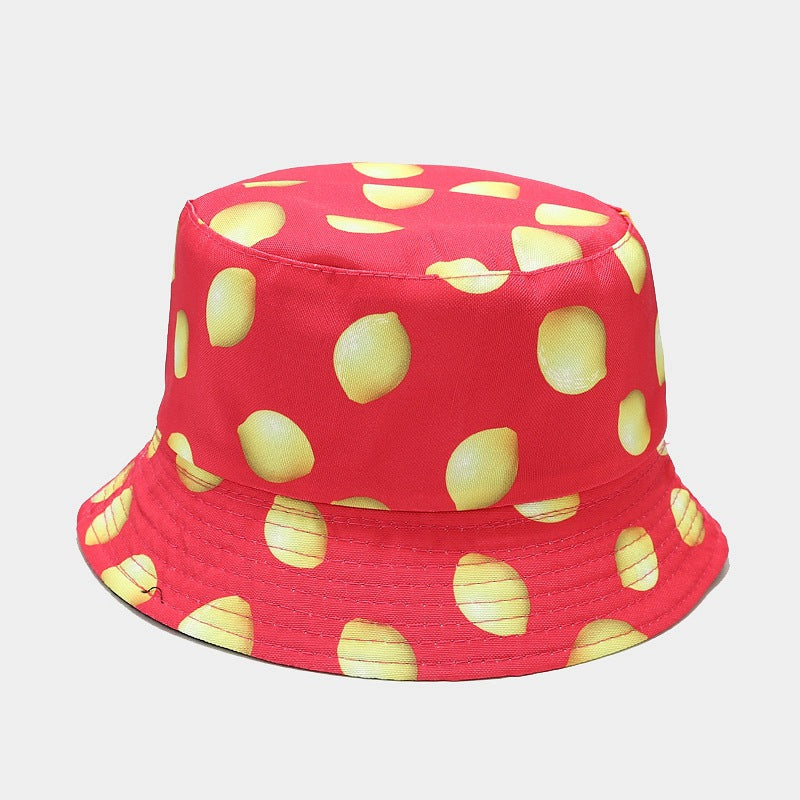 Fruit Pattern Bucket Hat Men And Women Outdoor Casual Sun Hat
