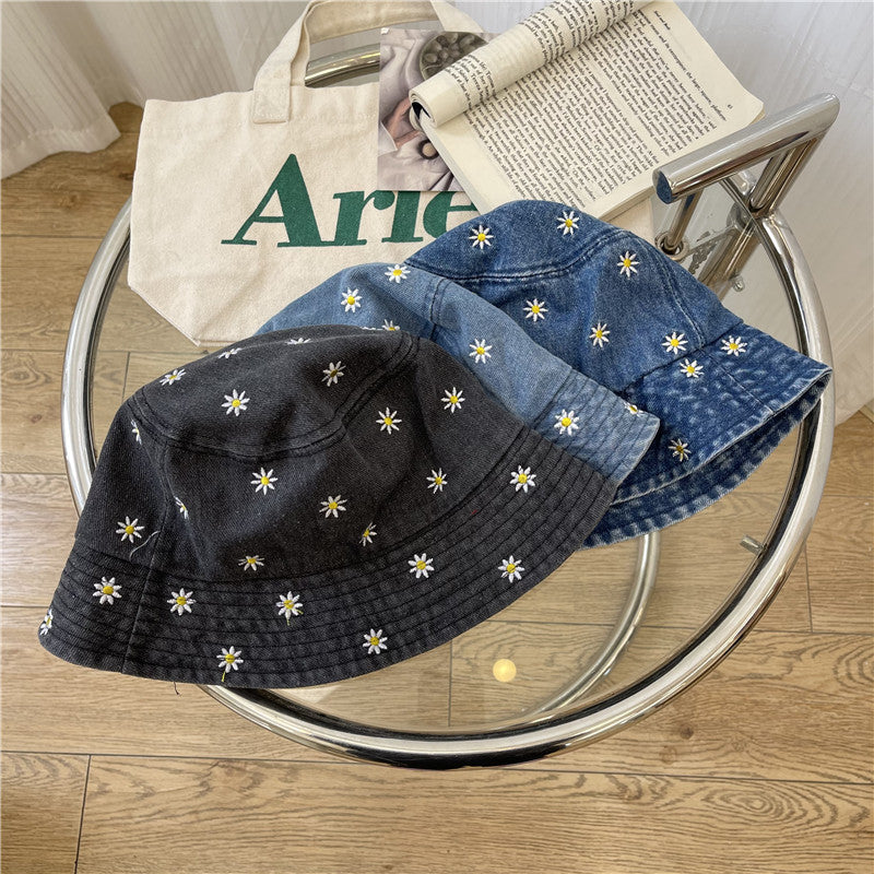 Japanese Style Little Daisy Flower Bucket Hat