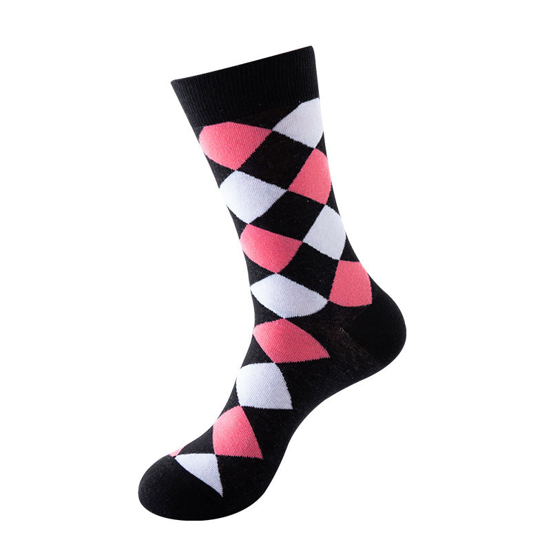 Niche Trendy Mid Tube Socks Couple Geometric