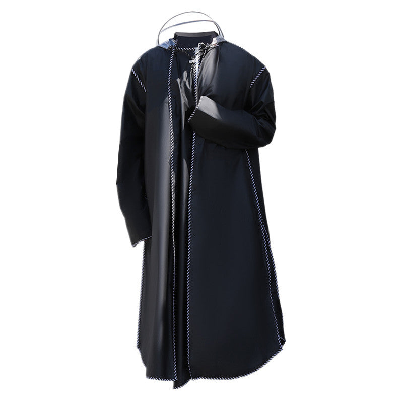 Female Students Single Long Transparent Electric Bicycle Battery Car Adult Hiking Raincoat