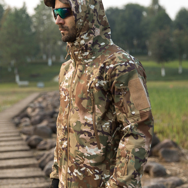 Soft Shell Jacket Plus Size Windproof And Warm Outdoor Mountaineering