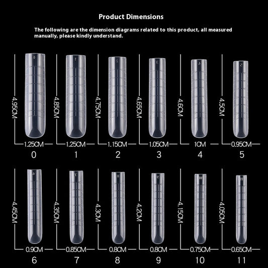 Beauty Crystal Extended Nail Mold With Scale Free Paper Cups Model