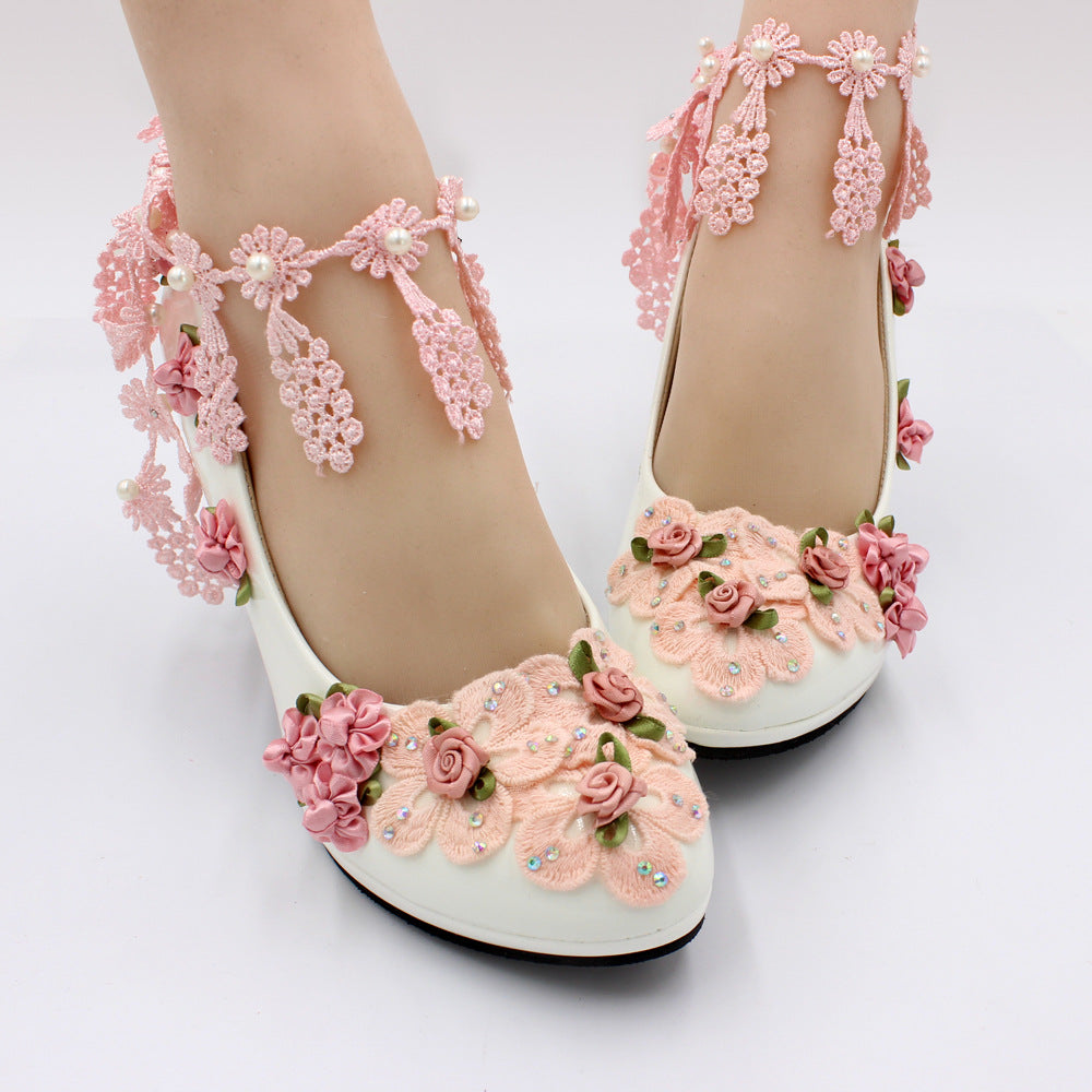 High Heeled Women's Shoes Autumn Round Toe