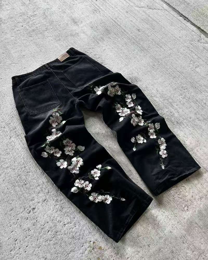 American Retro Washed Summer New Casual Loose Trousers