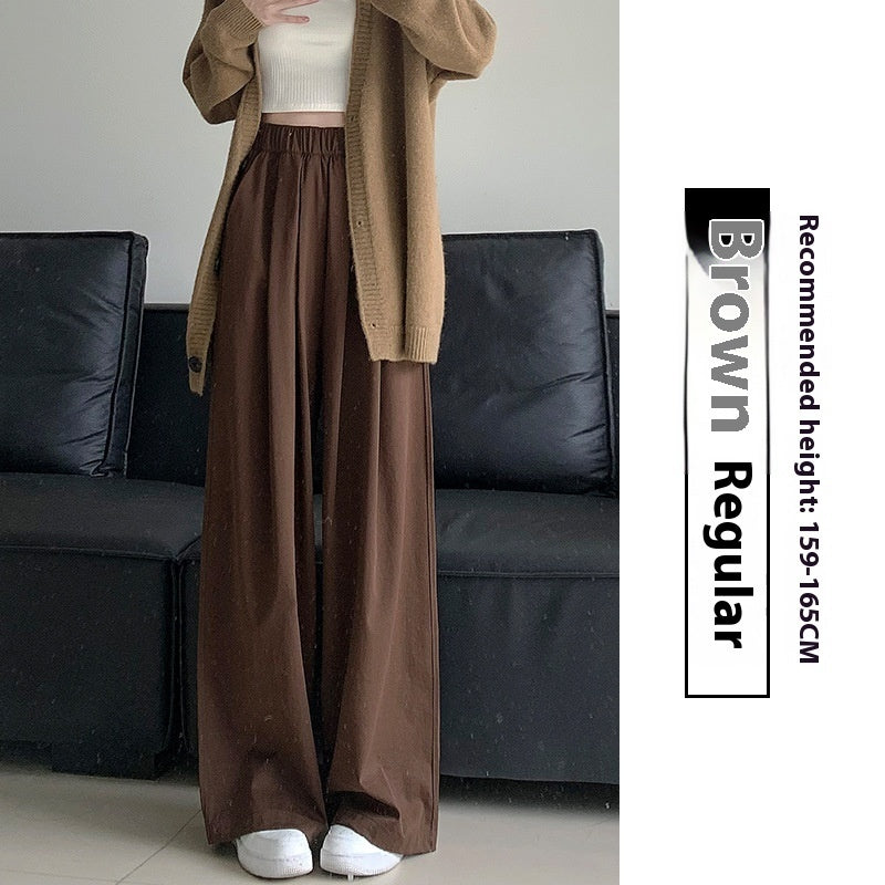 High Waist Drooping Casual Straight-leg Idle Style Mopping Yamamoto Pants