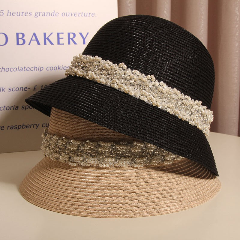 Women's Fashion Temperament Pearl Retro Fisherman Hat