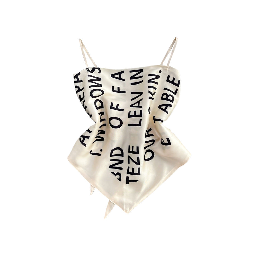 Triangle Belly Pocket Letter Bra Scarf Vest