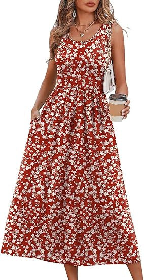 Women's Casual Sleeveless Long Dress