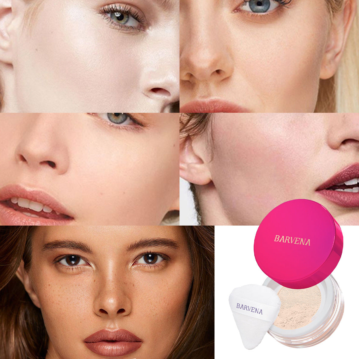 BARVENA Feather-Light Soft-Focus Setting PowderLong-Lasting Powder In A Compact Form
