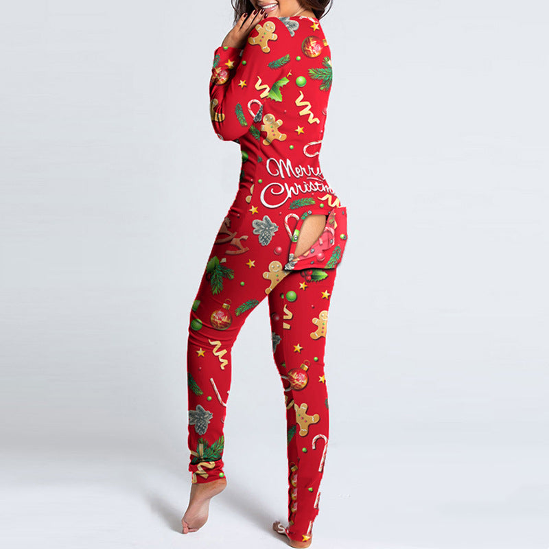 European And American Sexy Long-sleeved One-piece Trousers