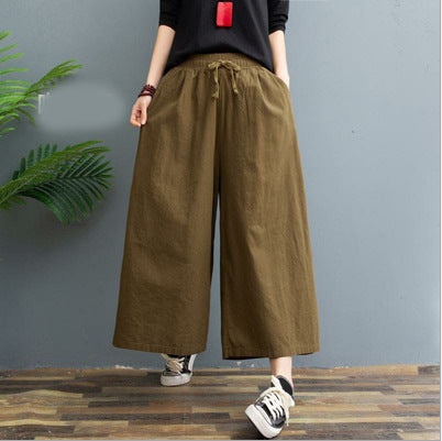 Women's Fashion Loose Linen Casual Leggings