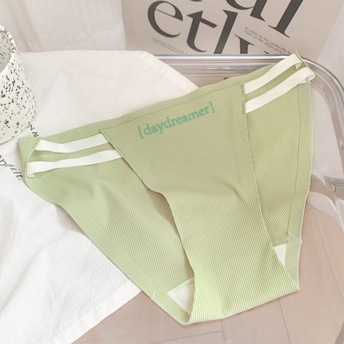 Couple Summer Ice Silk Underwear Japanese High Slit