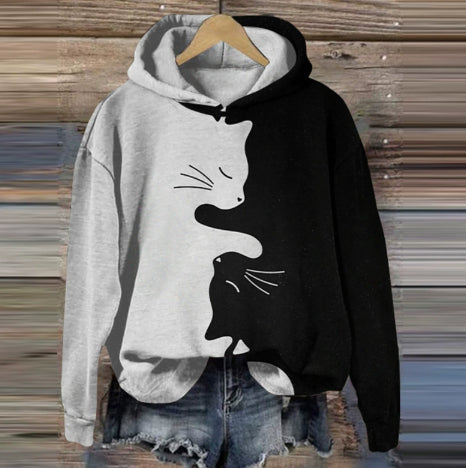 Womens Retro Jacquard Loose Crew-Neck Sweater