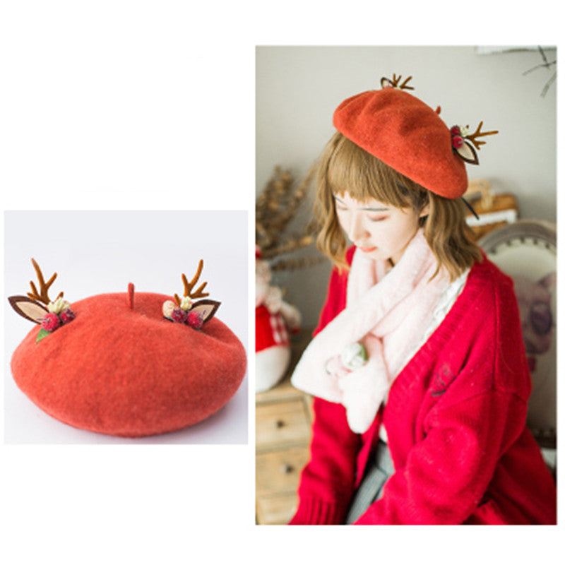 Women's Fashion Handmade Flower Beret Hat