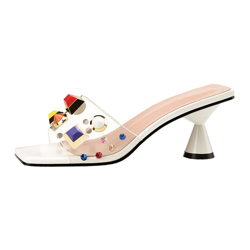 Fashion Open-toed Outer Sandals With Sexy Thick Heels