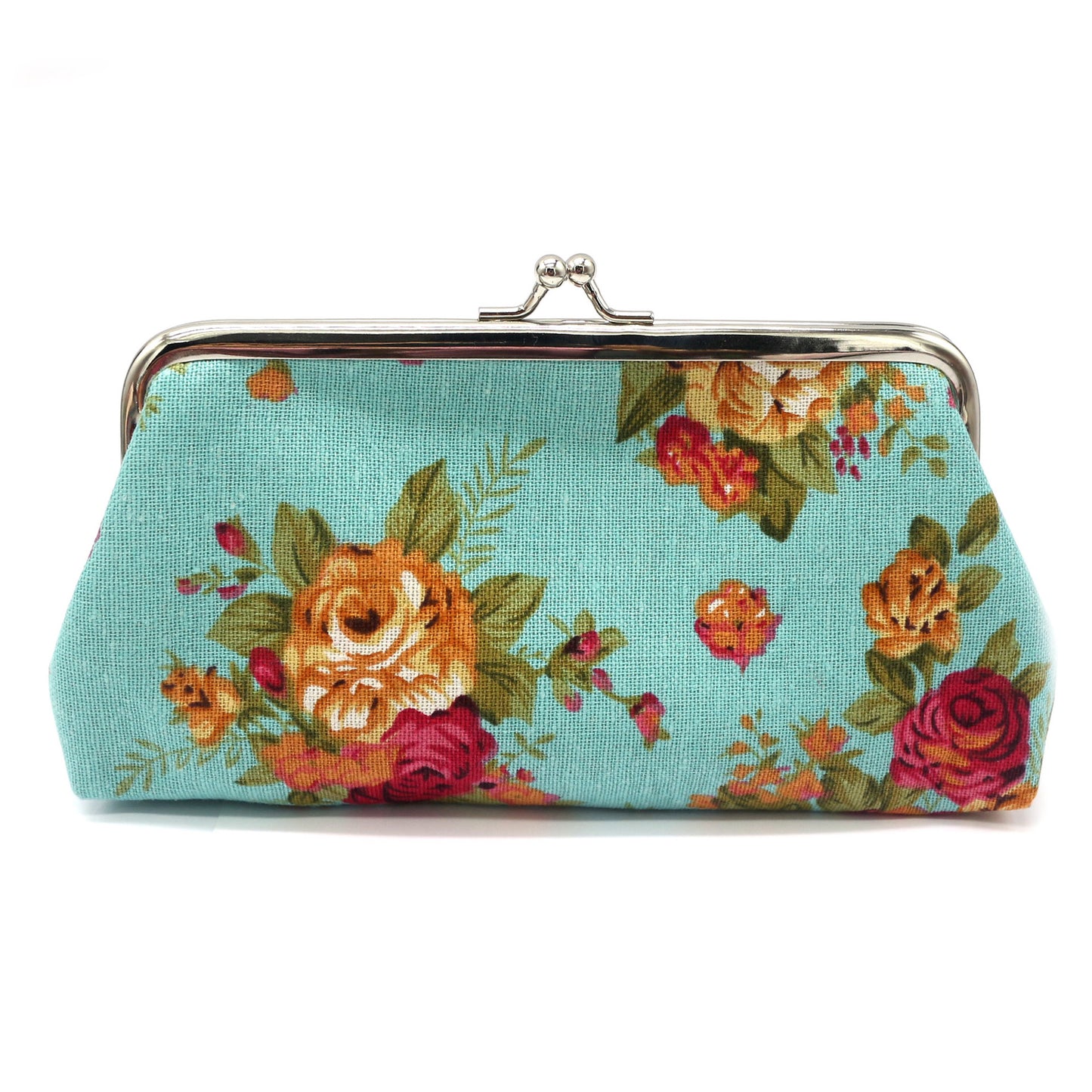 Women's Fabric Wallet Long Rose Canvas Coin Purse