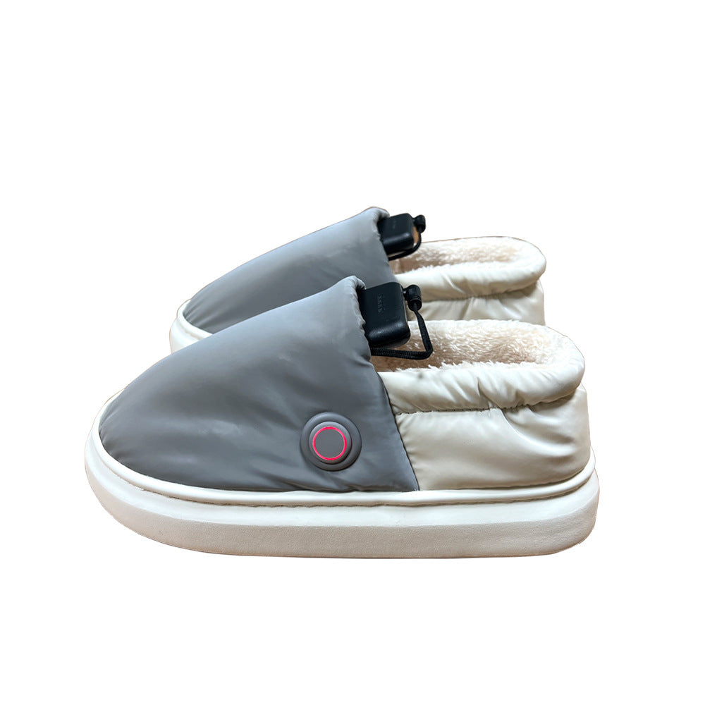 Long Endurance Battery Heating Cotton Shoes Warm Feet Heating Slippers