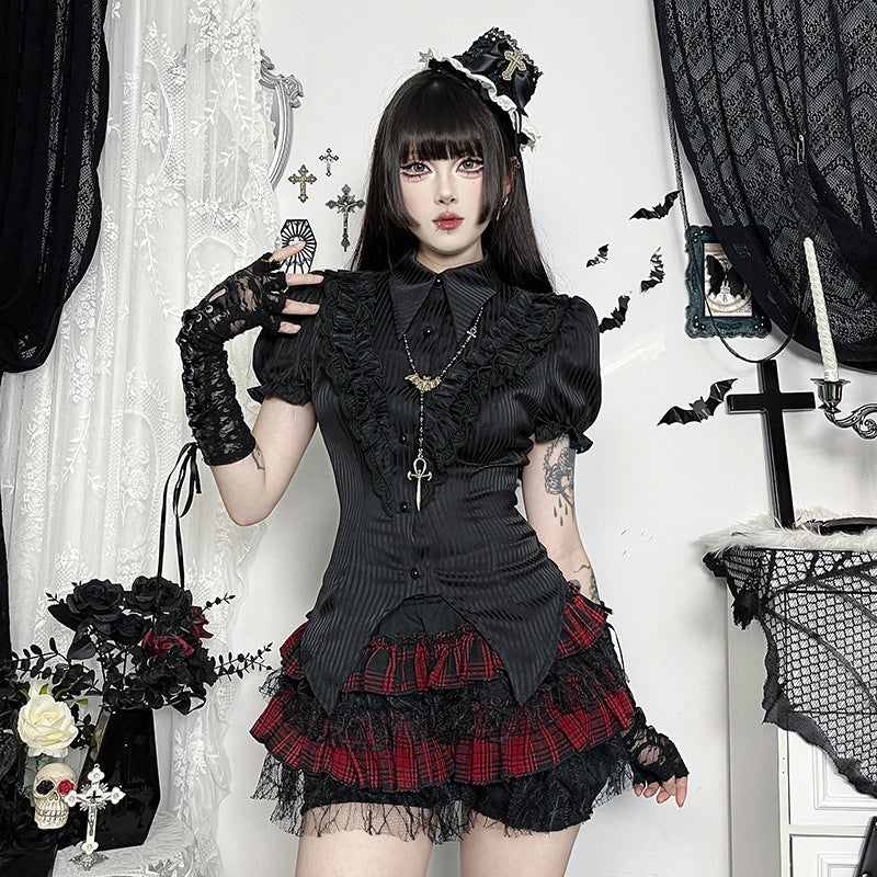 Spiderweb Pumpkin Skirt Subculture Summer