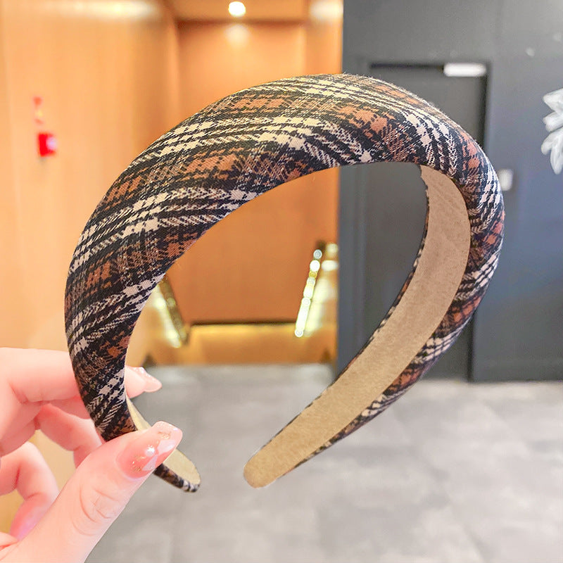 Retro College Style Sponge Headband Women