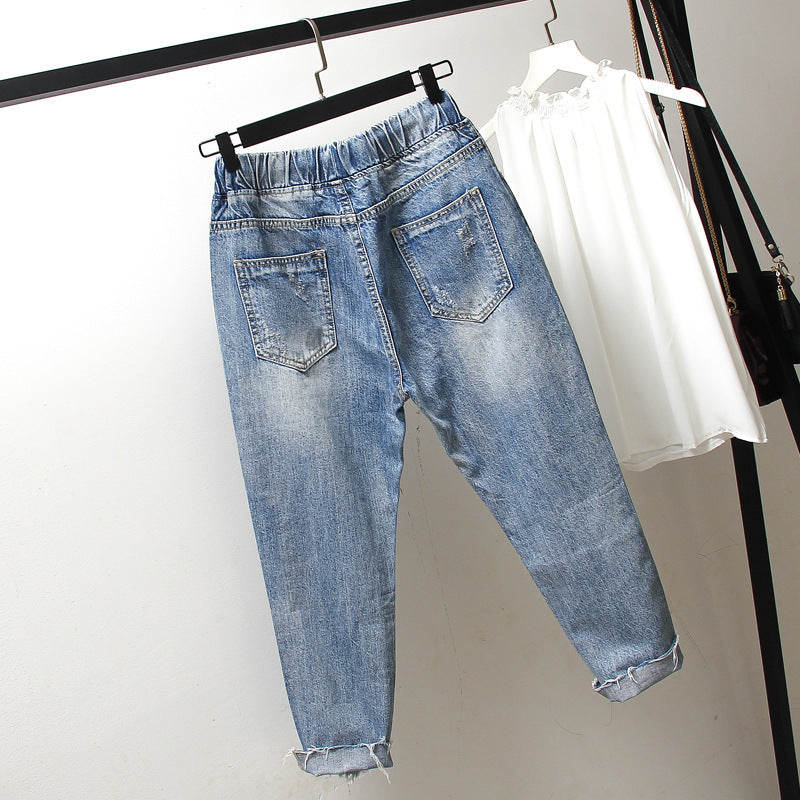 Women's Fat MM Ripped Jeans