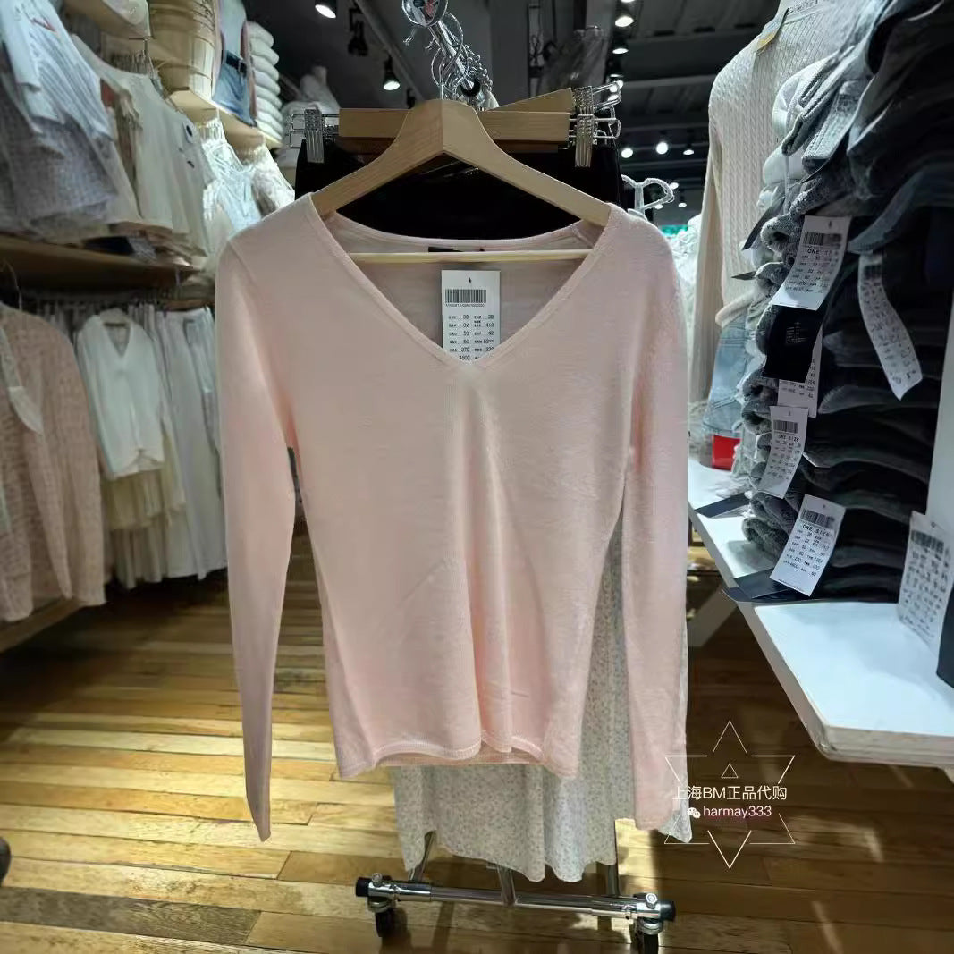 Autumn New Versatile Solid Color Slim Bottoming Shirt Sweater