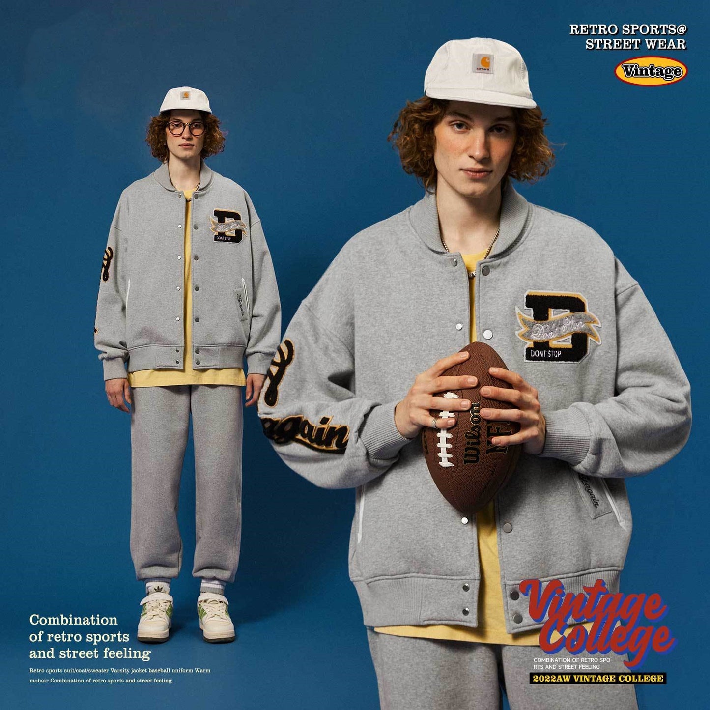 Baseballuniform i polarfleece med broderi og klistermærker i kontrastfarver