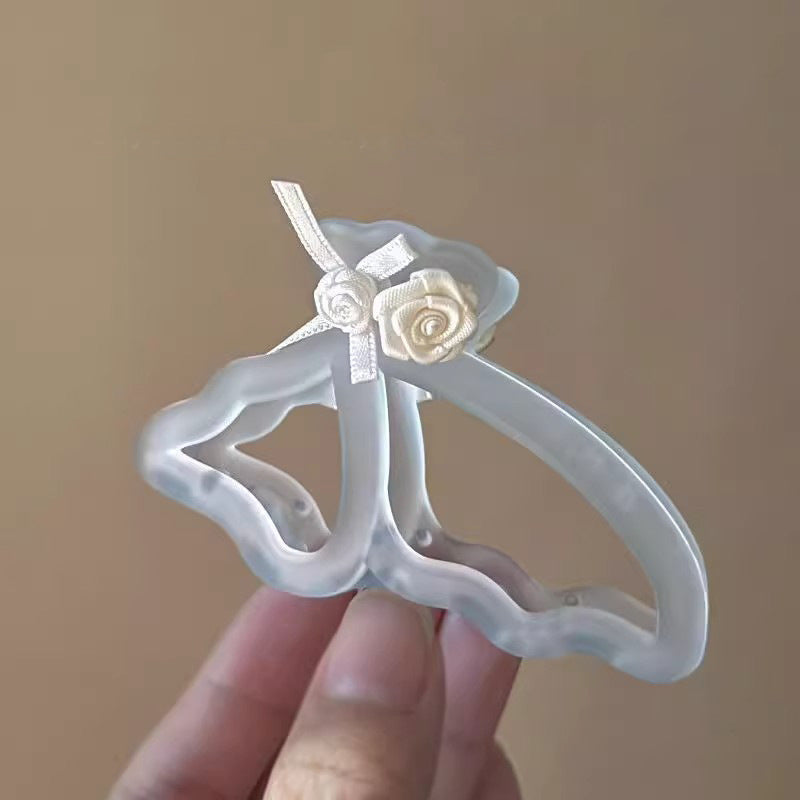 Fairy Butterfly Rose Flower Hair Clip
