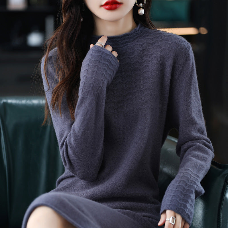 Midlength Knitted Base Sweater Dress