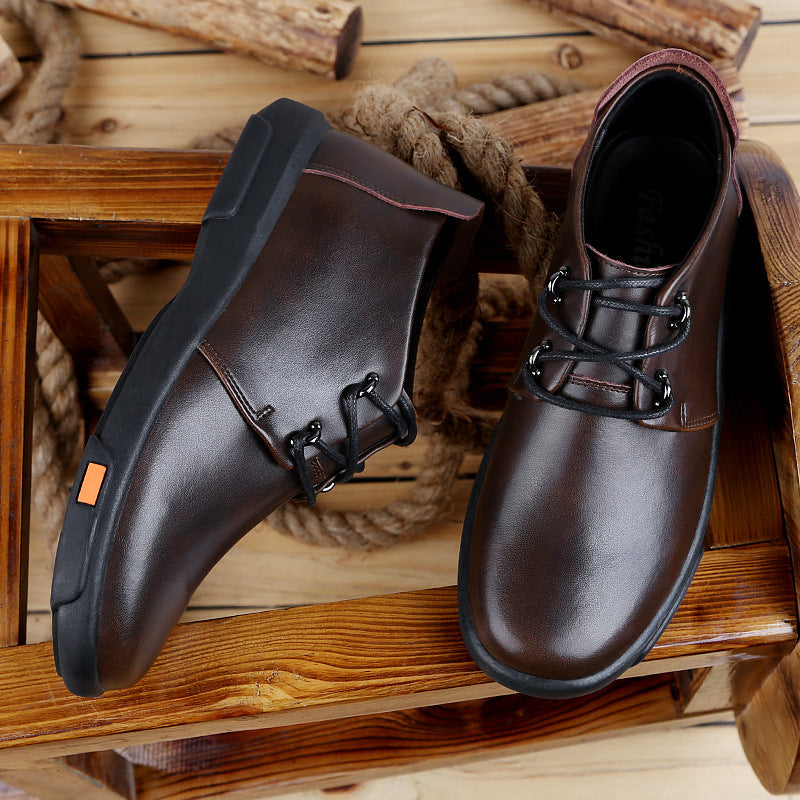 Cowhide Soft Sole Top Layer Cowhide Casual Leather Shoes Men
