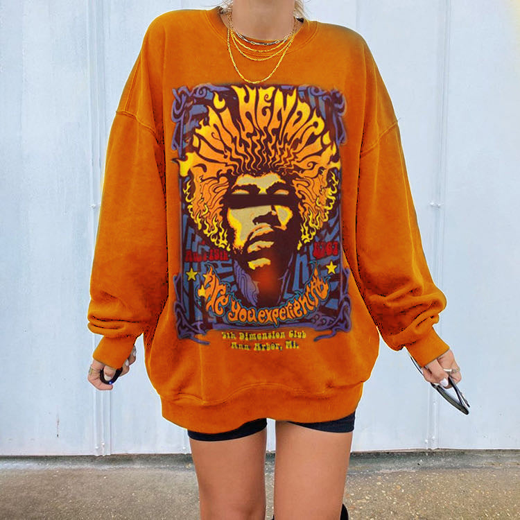 Tie-Dye Printed Long Sleeve T-Shirt Sweatshirt