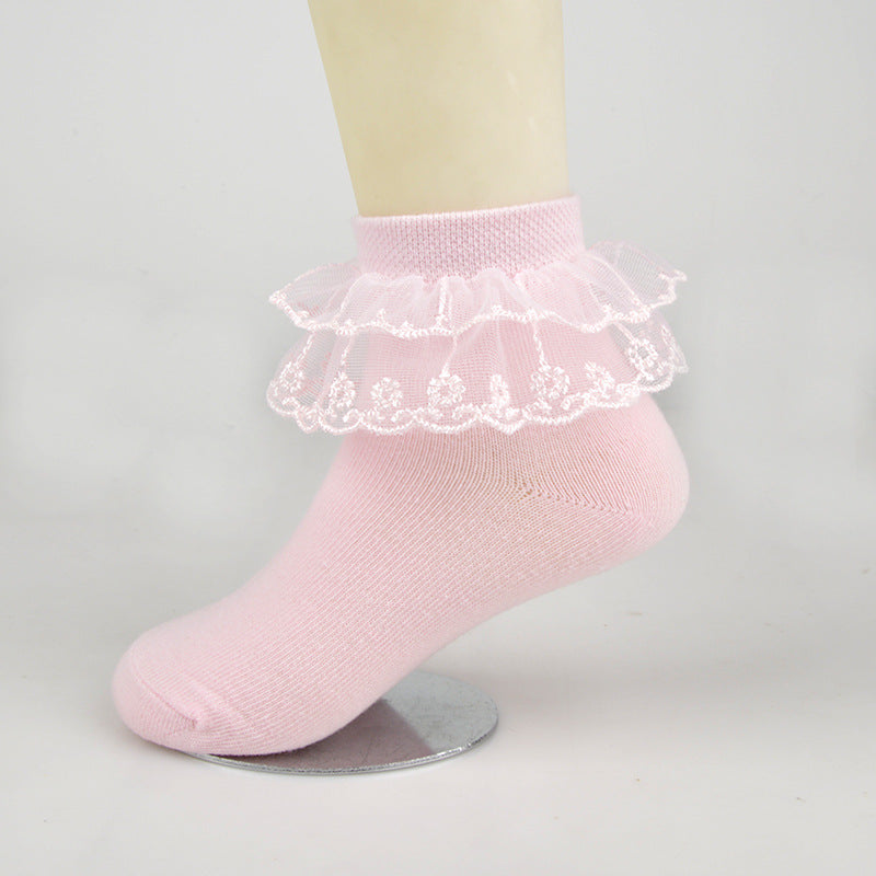 Girls Socks Spring And Autumn Cotton Cute Foreign Style White