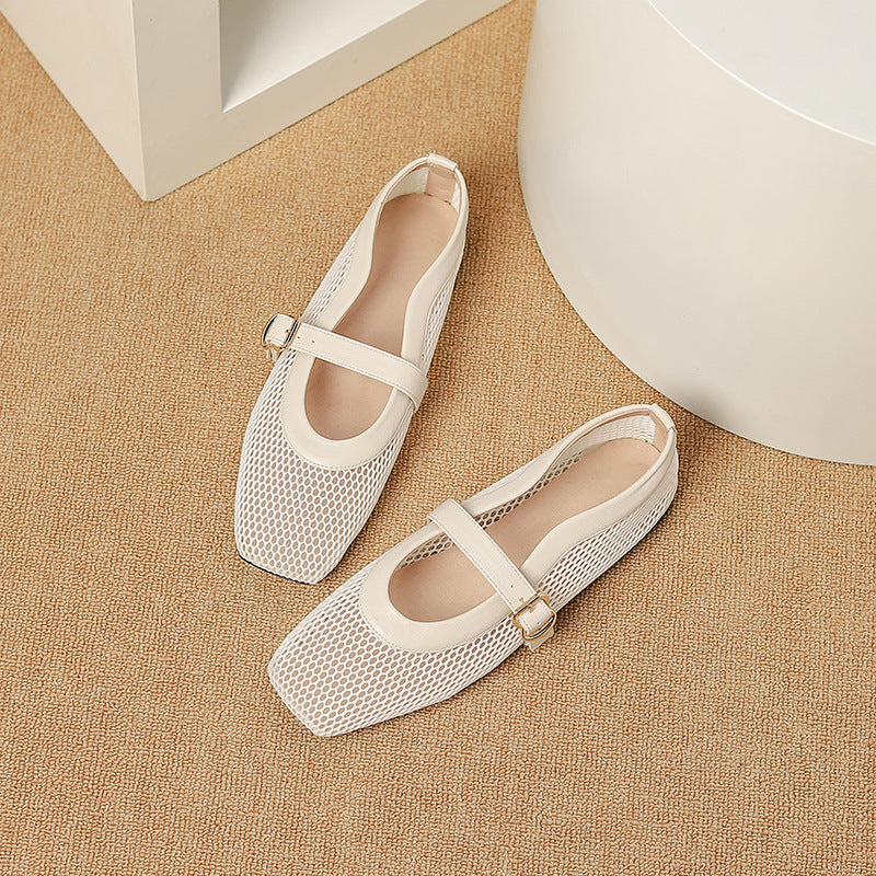 Summer Mesh Shoes Women's Breathable Shoes New Hollow Out Pumps