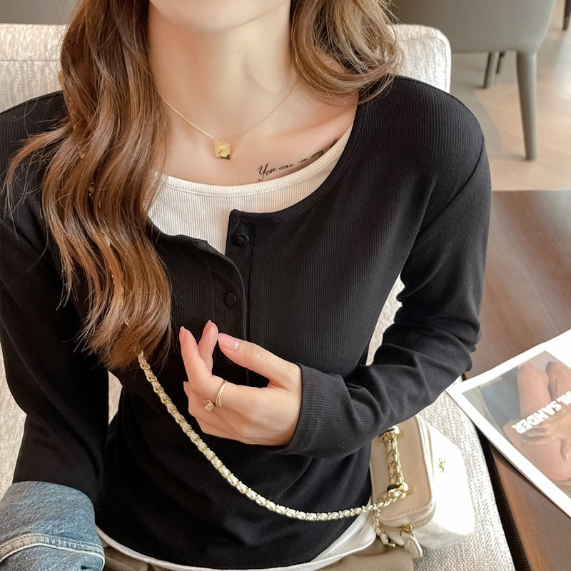 Women's Long-sleeved Top Loose Leisure All-matching Outer Wear