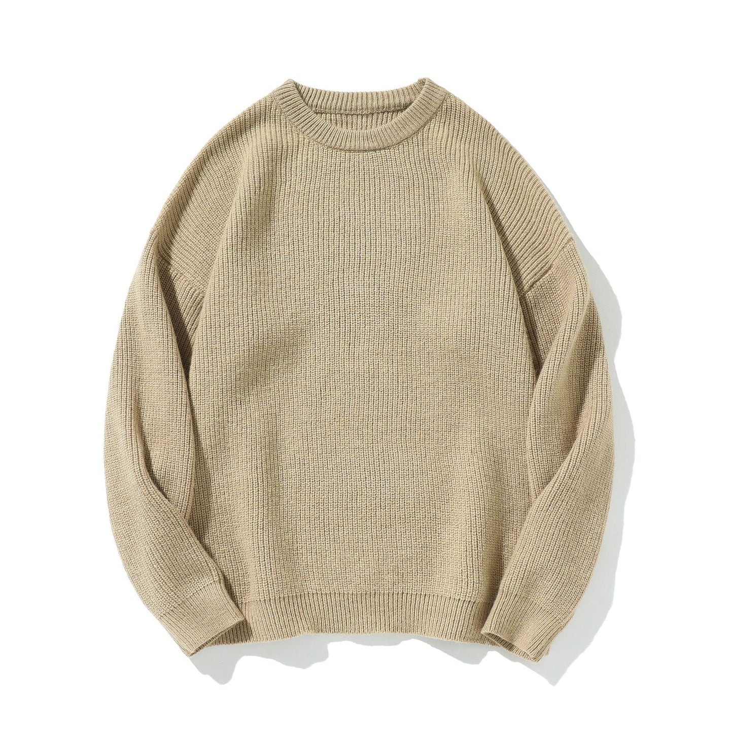 Men Knitted Sweater Loose Fit Premium Feel  Crew Neck Pullover