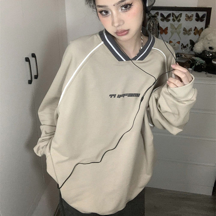 Women's Early Autumn New Retro Design Cotton Sweater