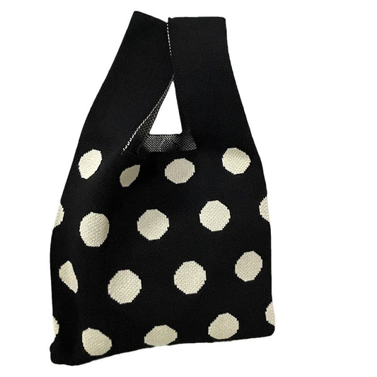 Fashionable Simple Knitting Dot Shoulder Bag Tote Bag