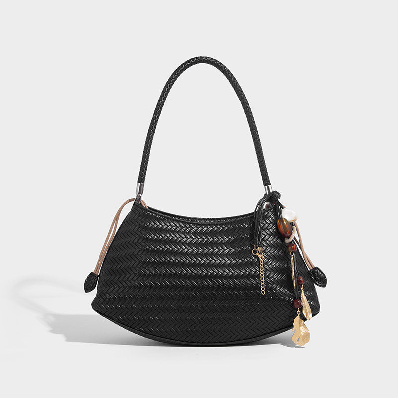 Knitted Underarm Bag Commuter Versatile Shoulder Handbag