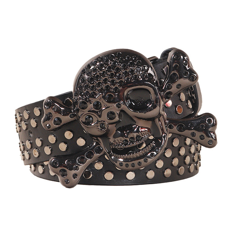 Rivet Belt Porous American Wide Belt