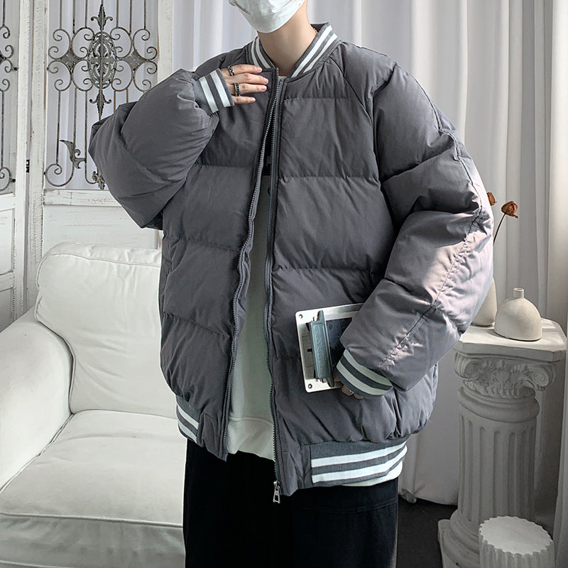 Men's Solid Color Loose Padded Jacket