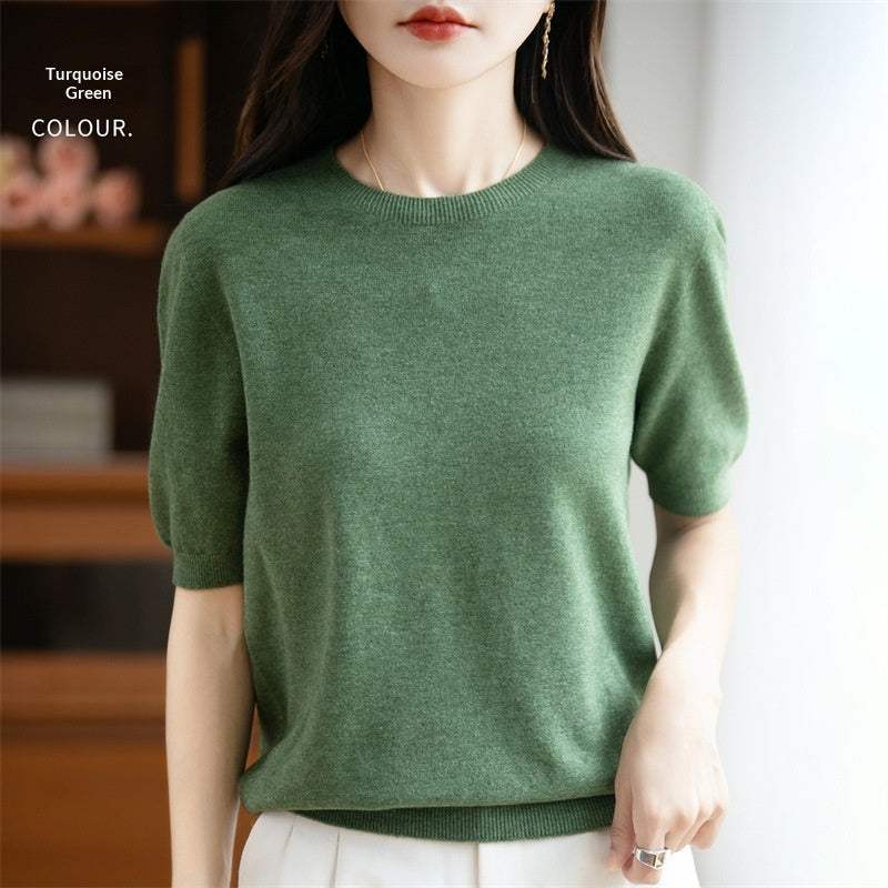 Women's Loose Casual Short-sleeved Minimalist Sweater