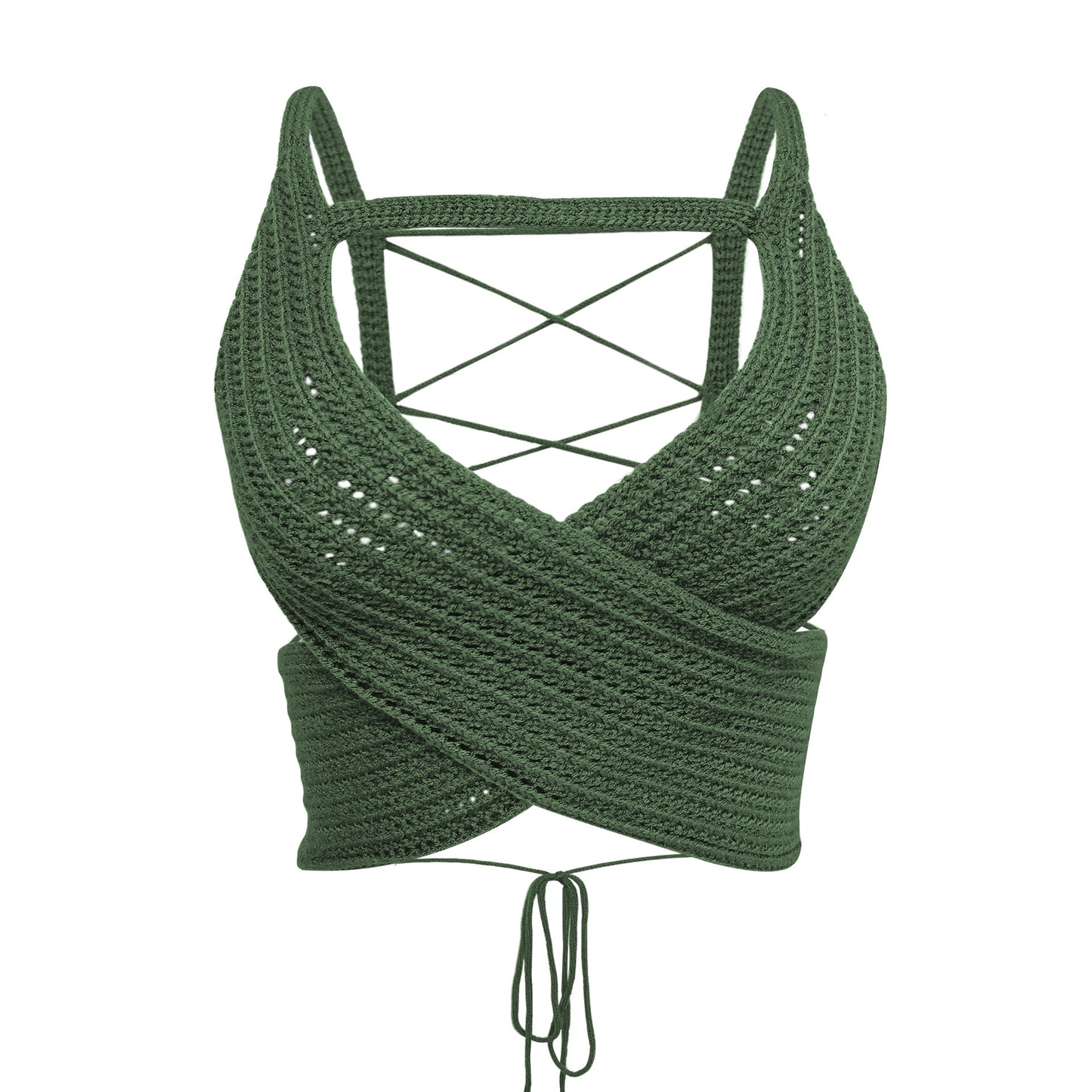Women's Summer Fashion Wrap Chest Strap Sweater Top