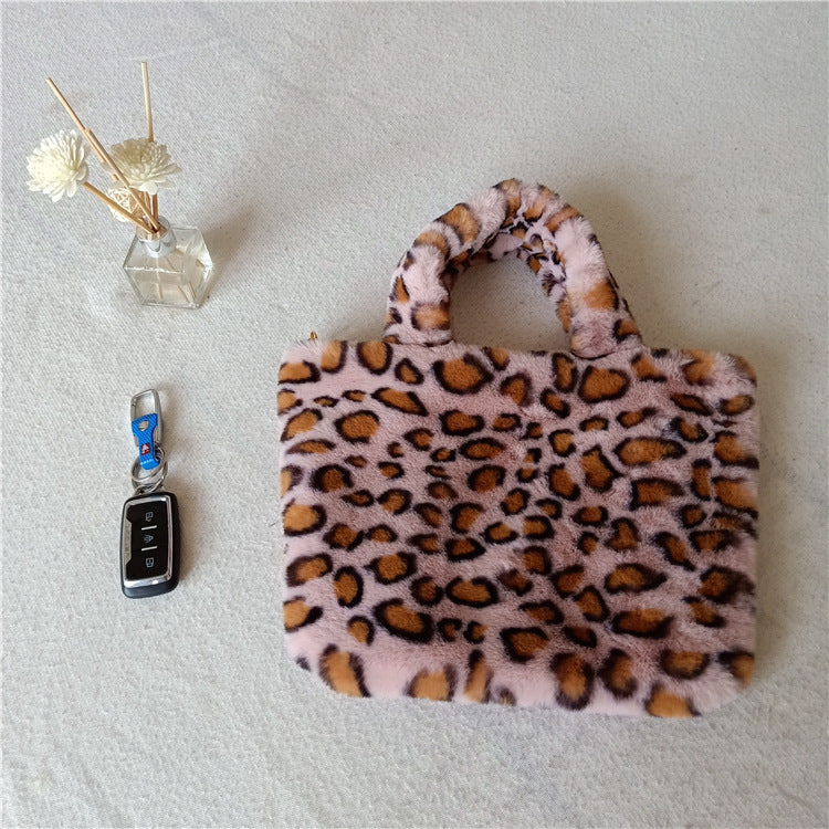 Plush Fashion Casual Large-capacity Plush Lady Portable Shoulder Messenger Bag