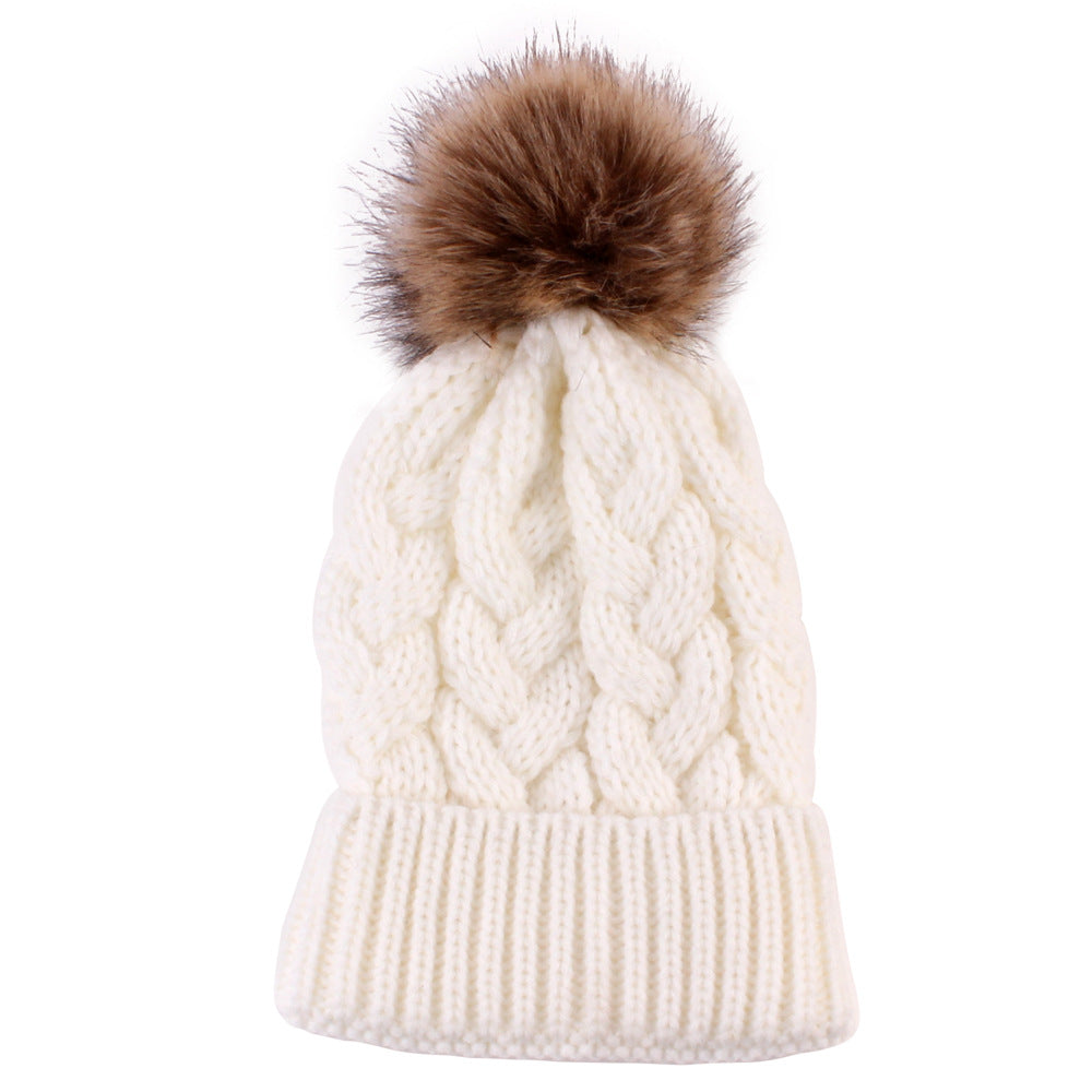Fashionable Ladies Knit Pullover Warm Woolen Hat