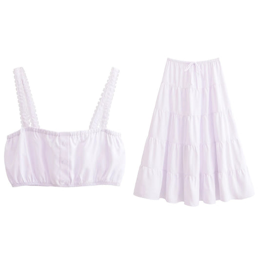 Women's Suspender Skirt Fashion Casual Set