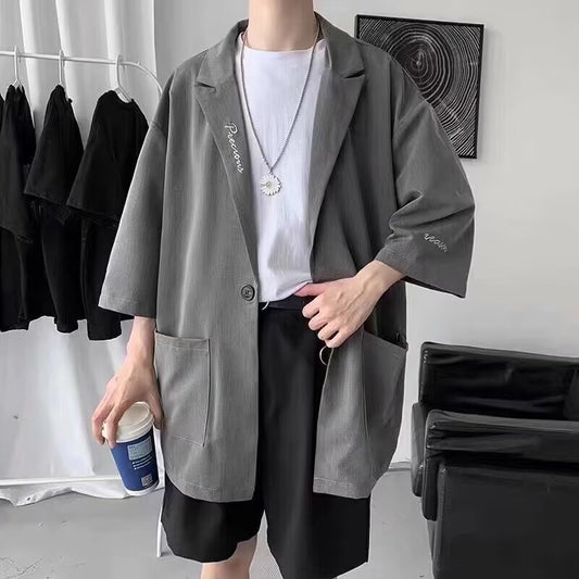 New Summer Lightweight Cropped Sleeve Suit
