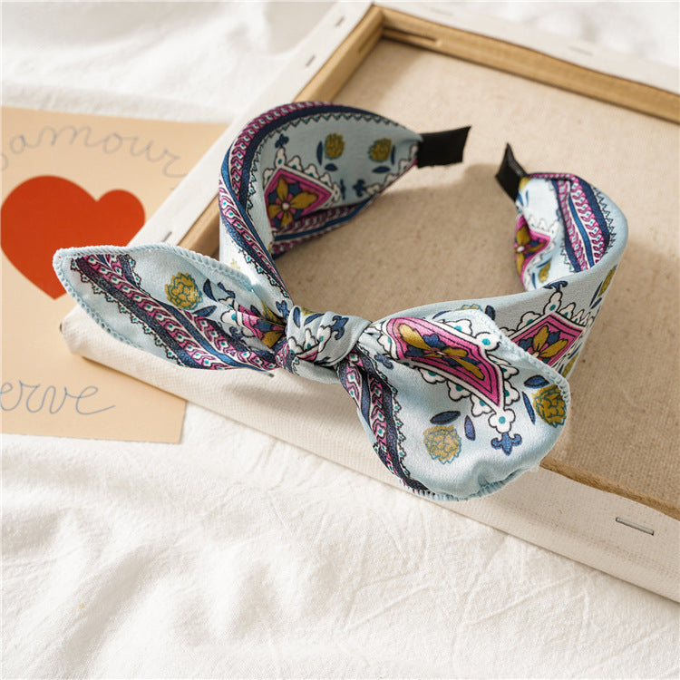 New Cross-knotted Wide Version Crimped Chain Headband
