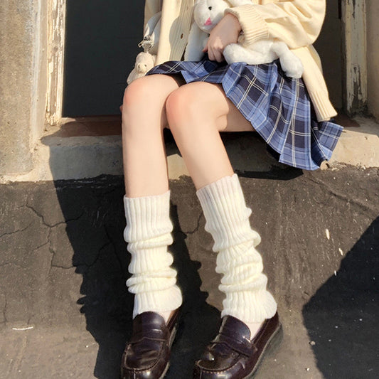 Sister Knitted White Wool Socks Girl